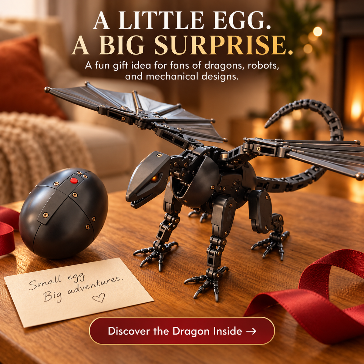 ๐ DragonMorph โ Egg to Dragon Transforming Mechanical Toy