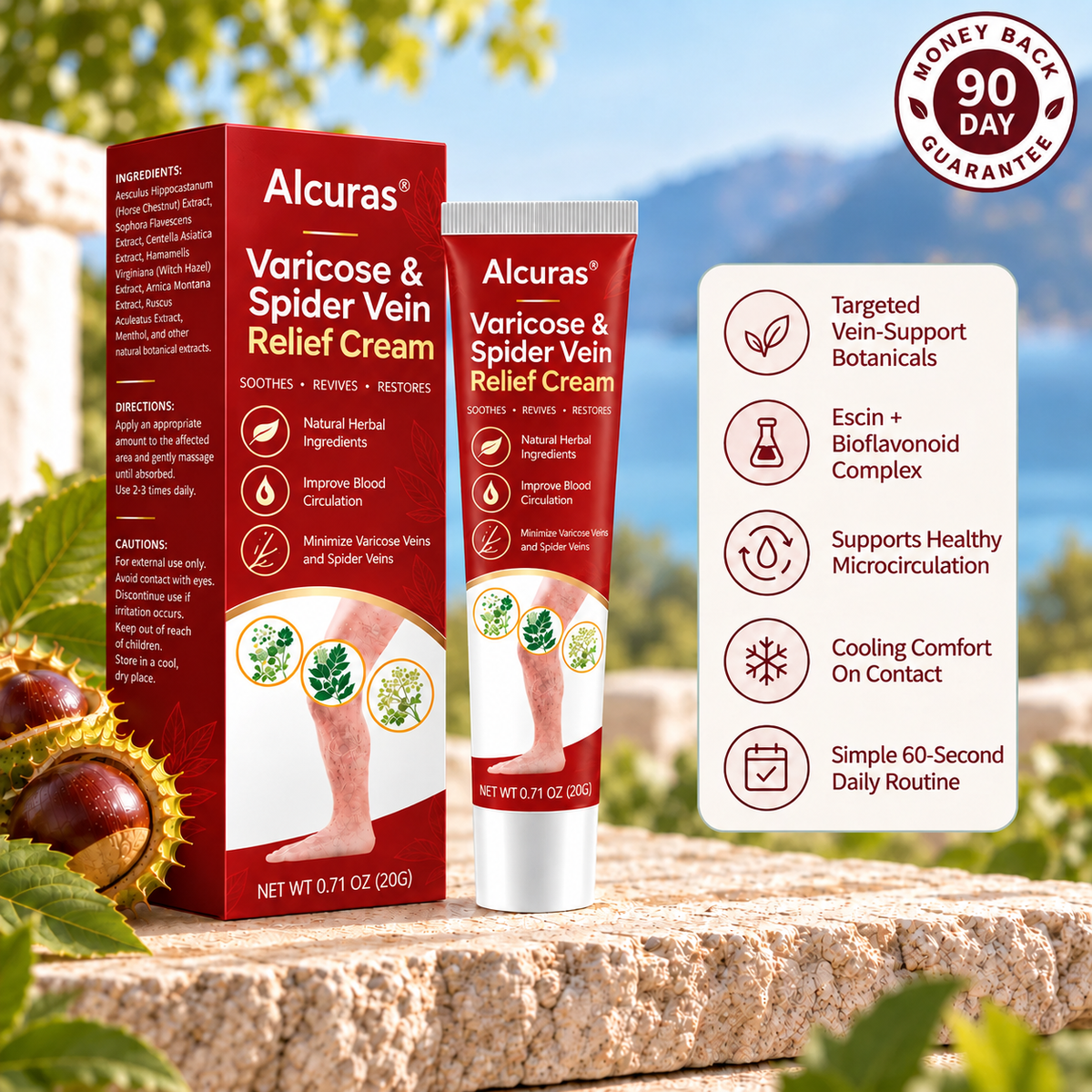 Alcuras® Varicose & Spider Vein Relief Cream