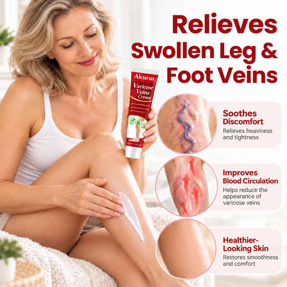 Alcuras® Varicose & Spider Vein Relief Cream
