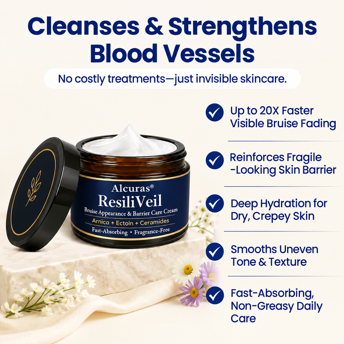 Alcuras® ResiliVeil Bruise Appearance Barrier Care Cream
