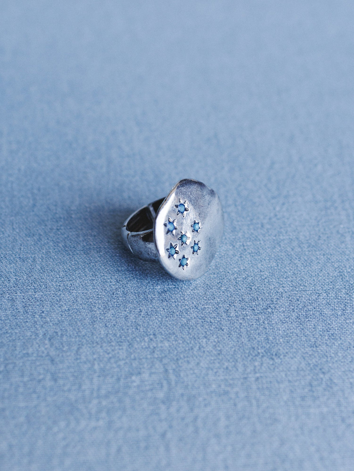 Starlit Stone Ring - Silver