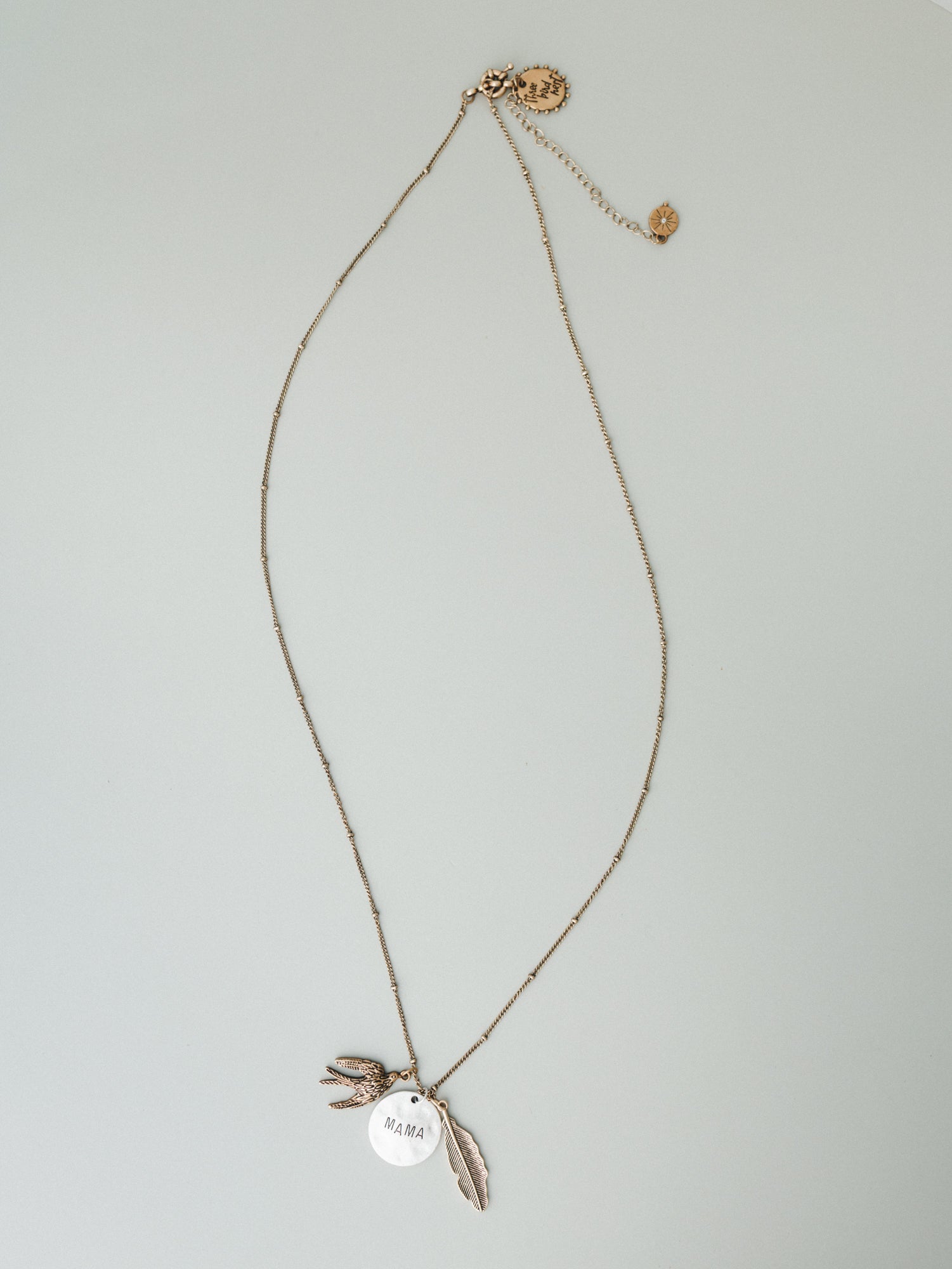 Mama Bird Necklace - Mixed Metal