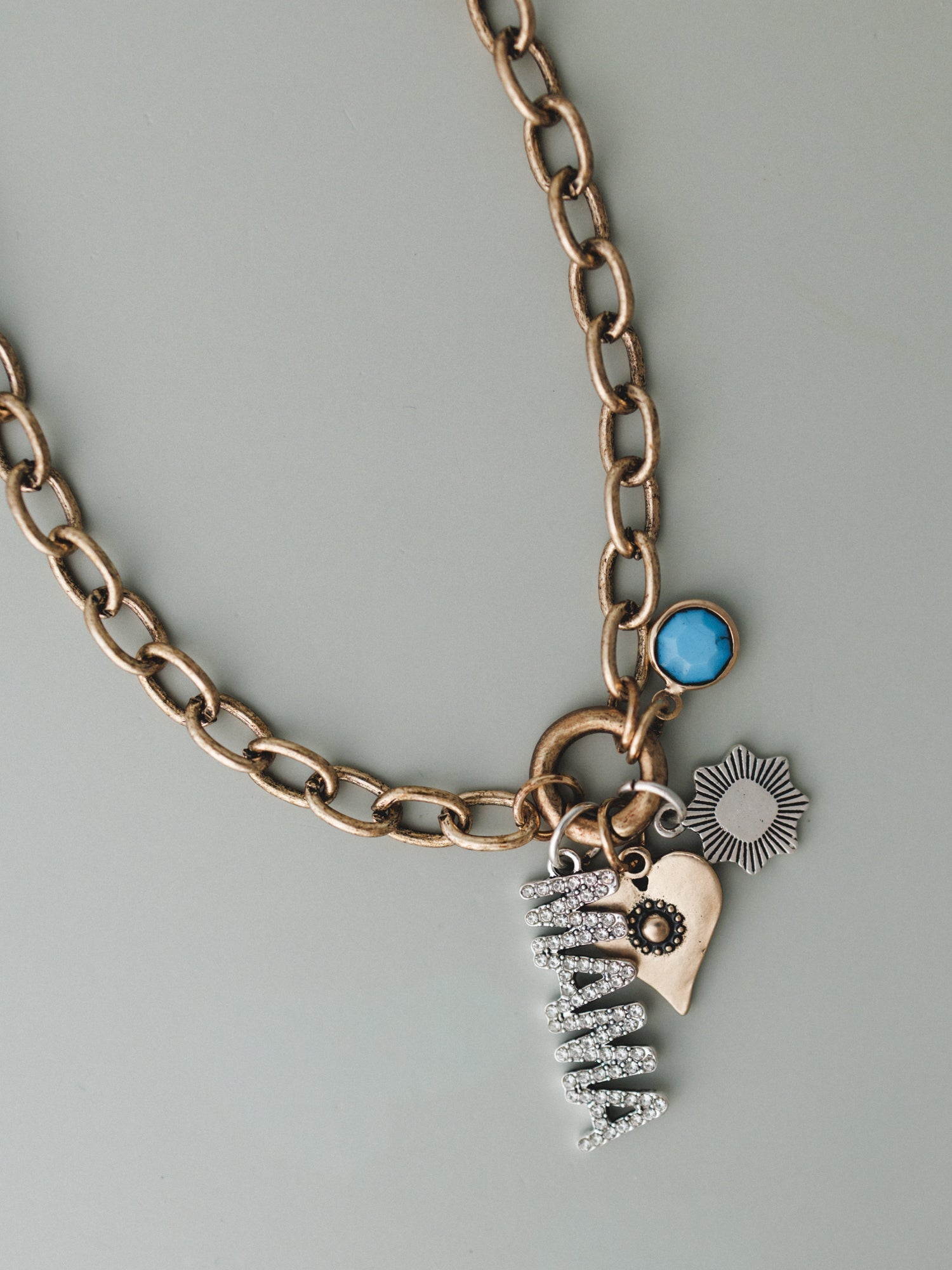 With Love Mama Charm Necklace - Mixed Metal - Pre Order