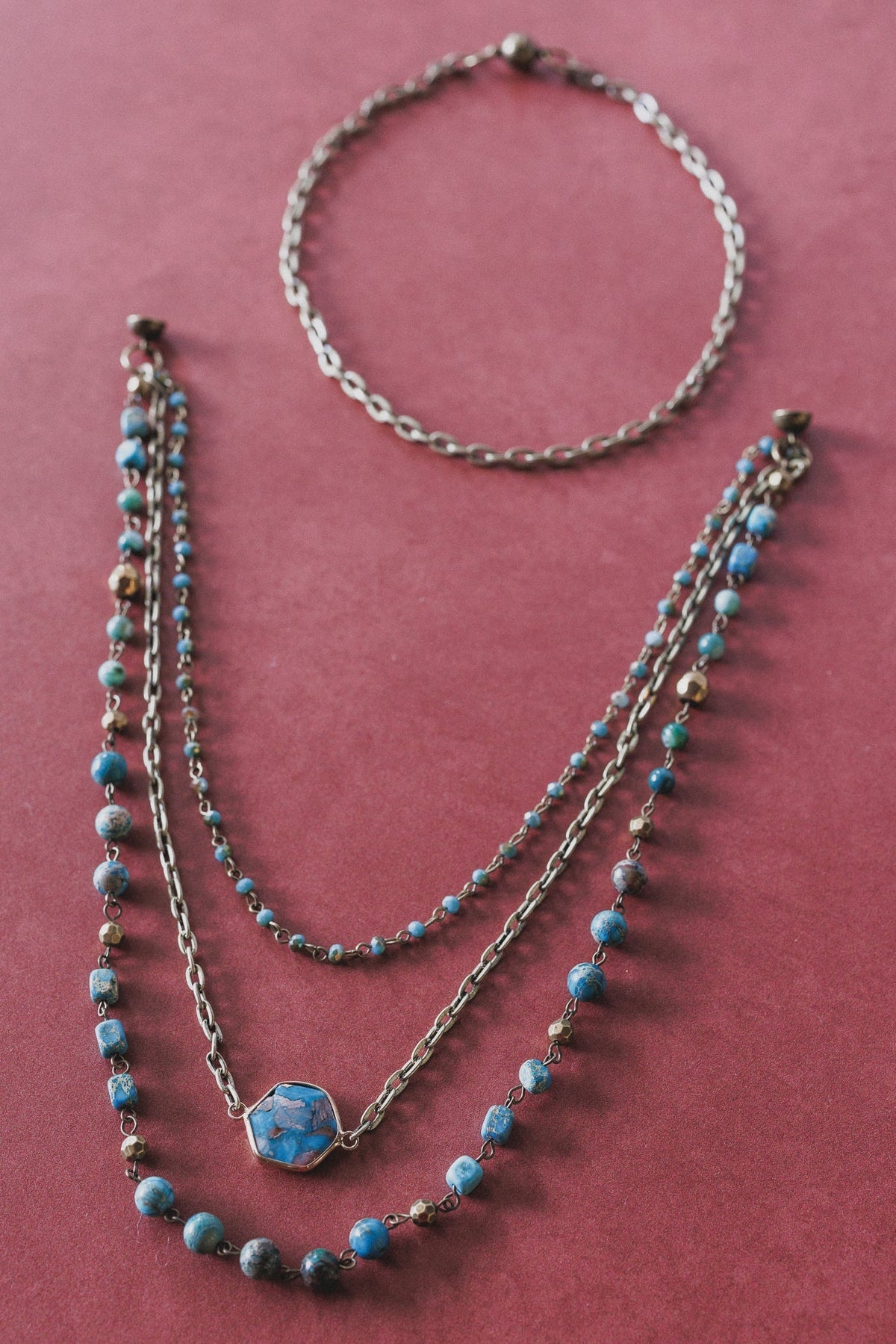 Turquoise Cascade Necklace - Turquoise - Pre Order