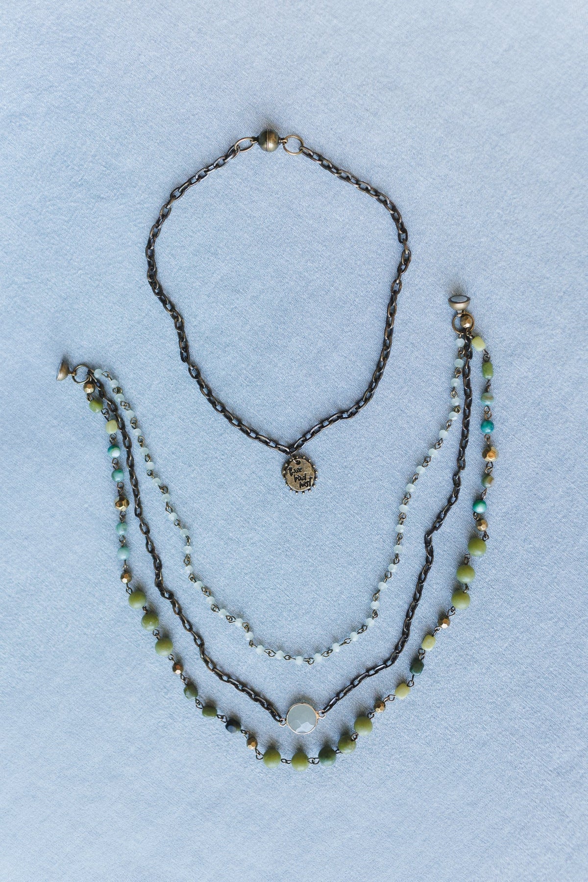 Turquoise Cascade Necklace - Green Multi - Pre Order