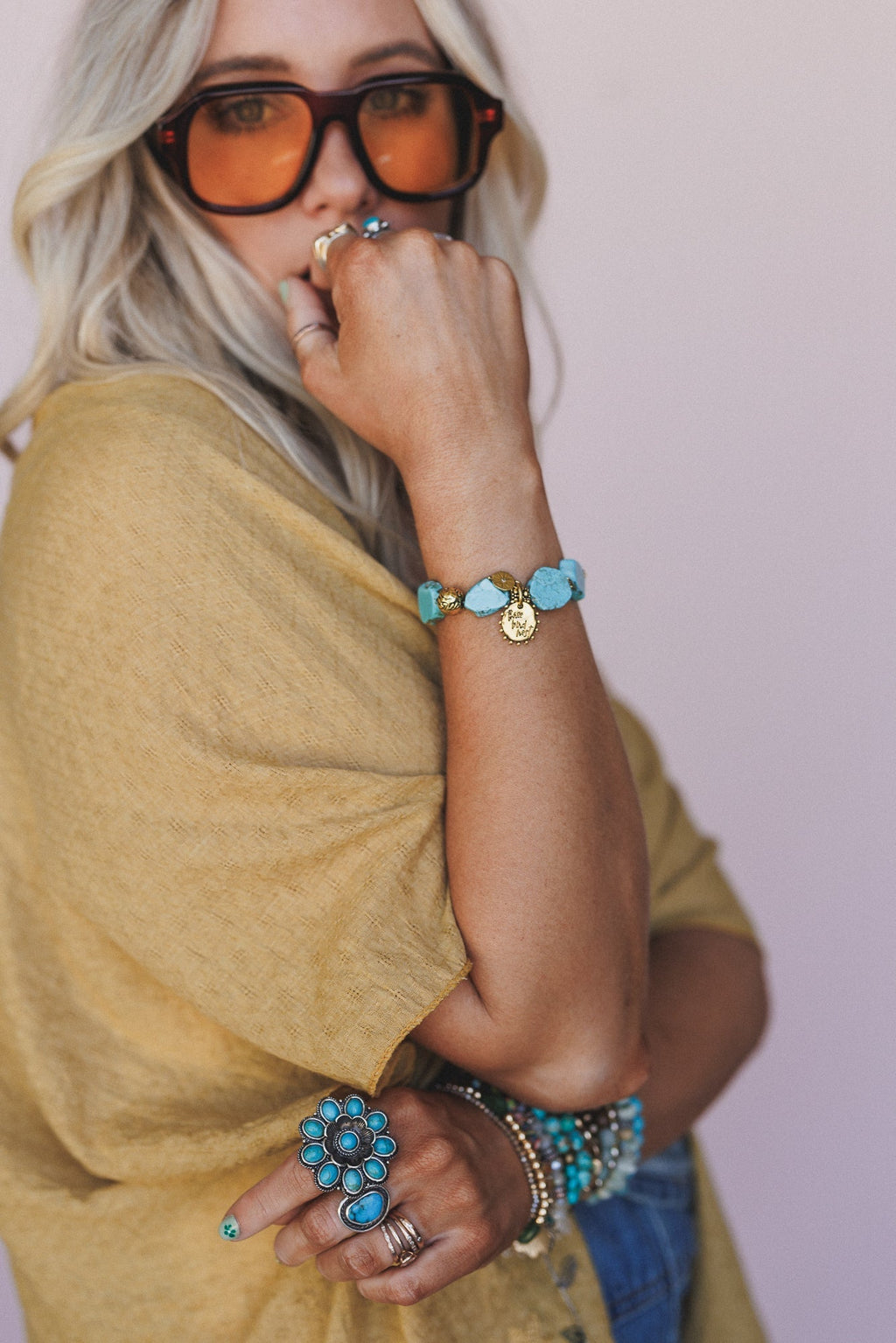 Solstice Treasure Beaded Bracelet - Turquoise