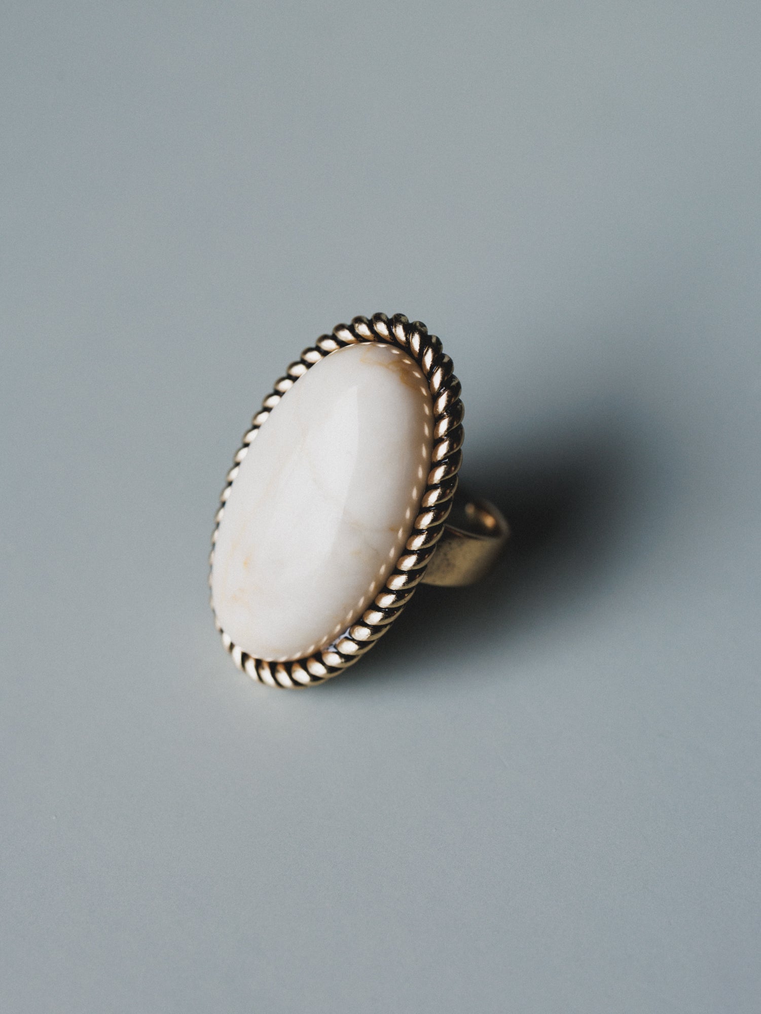 Roma Sun Stone Ring - White