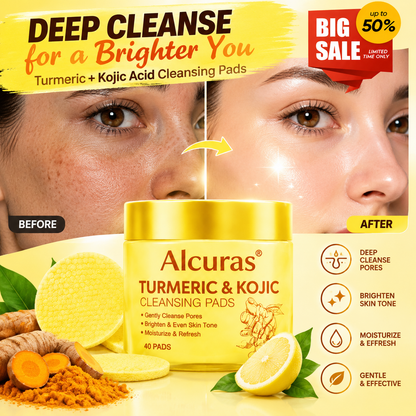 Alcuras® Turmeric & Kojic Cleansing Pads