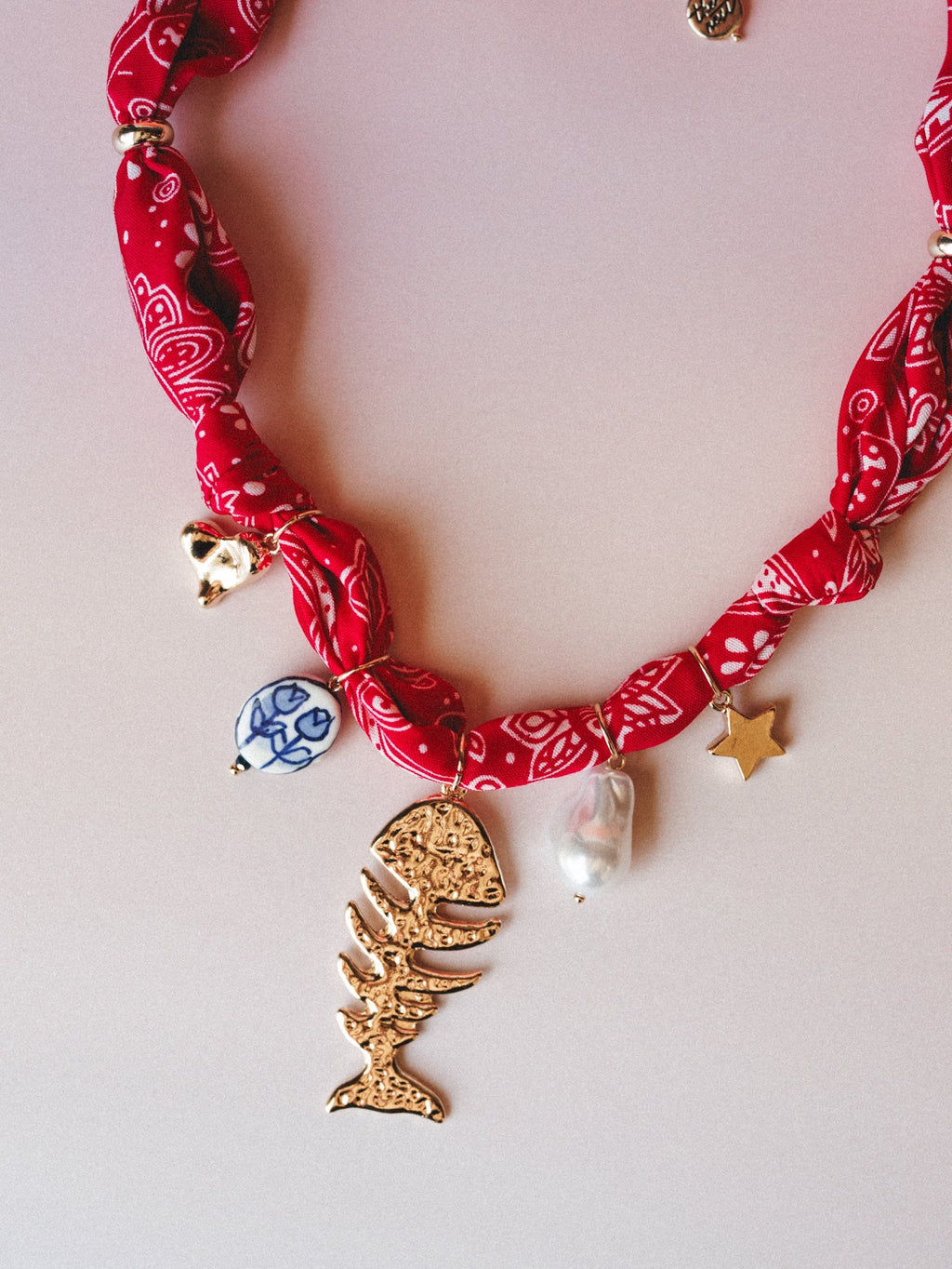 Golden Sea Necklace - Red