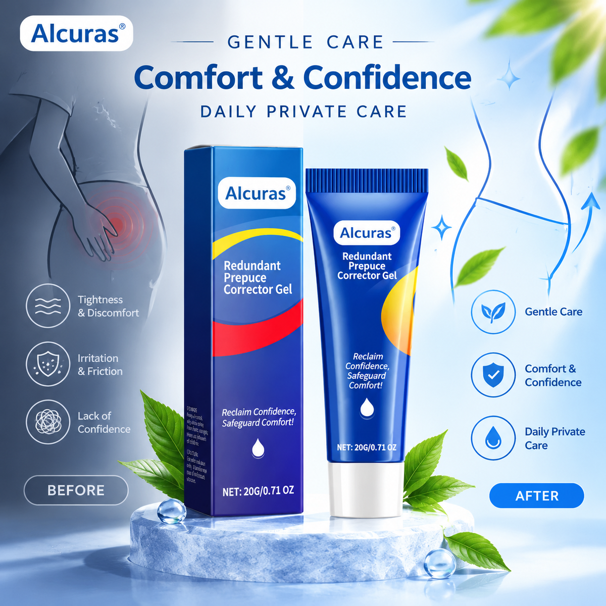 Alcuras® Gentle Foreskin Corrector Gel – Soothing, Natural Relief