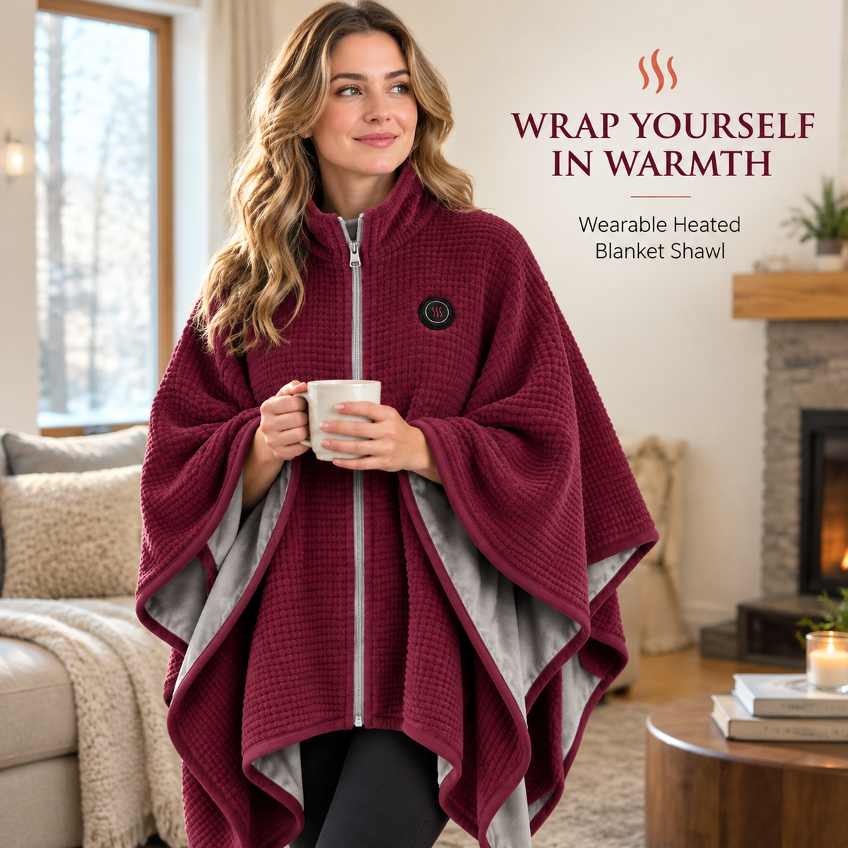 🔥Wearable Heated Blanket Shawl | Portable USB-Powered Warmth for Home, Work & Outdoors