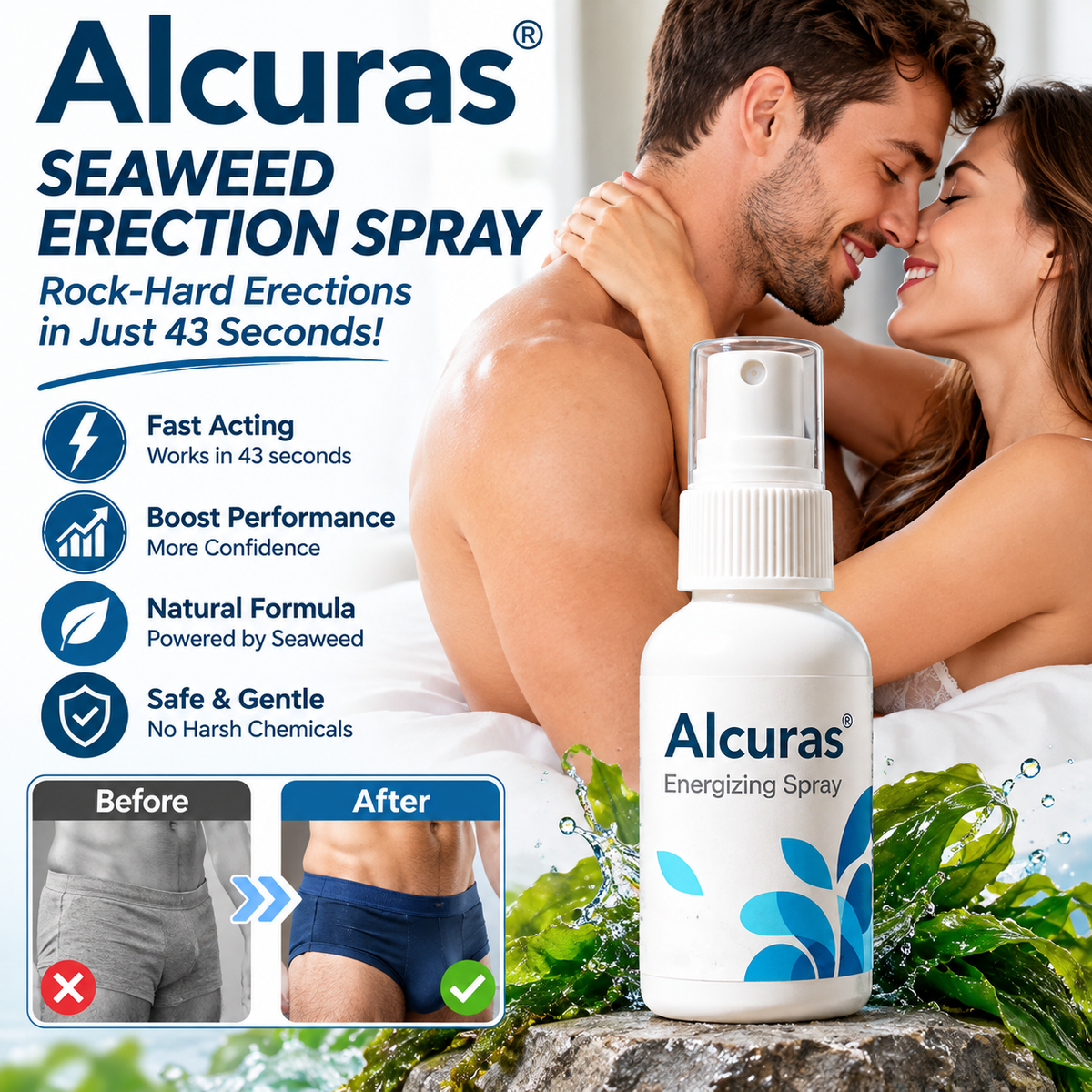 Alcuras® Seaweed Erection Spray | Rock-Hard Erections in Just 43 Seconds!