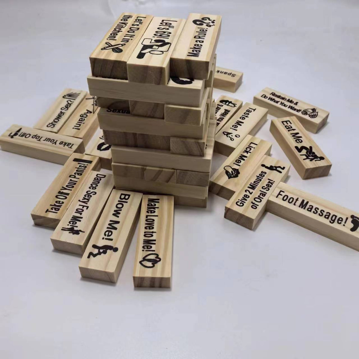 👩‍❤️‍💋‍👨couple date block tower jenga game💕