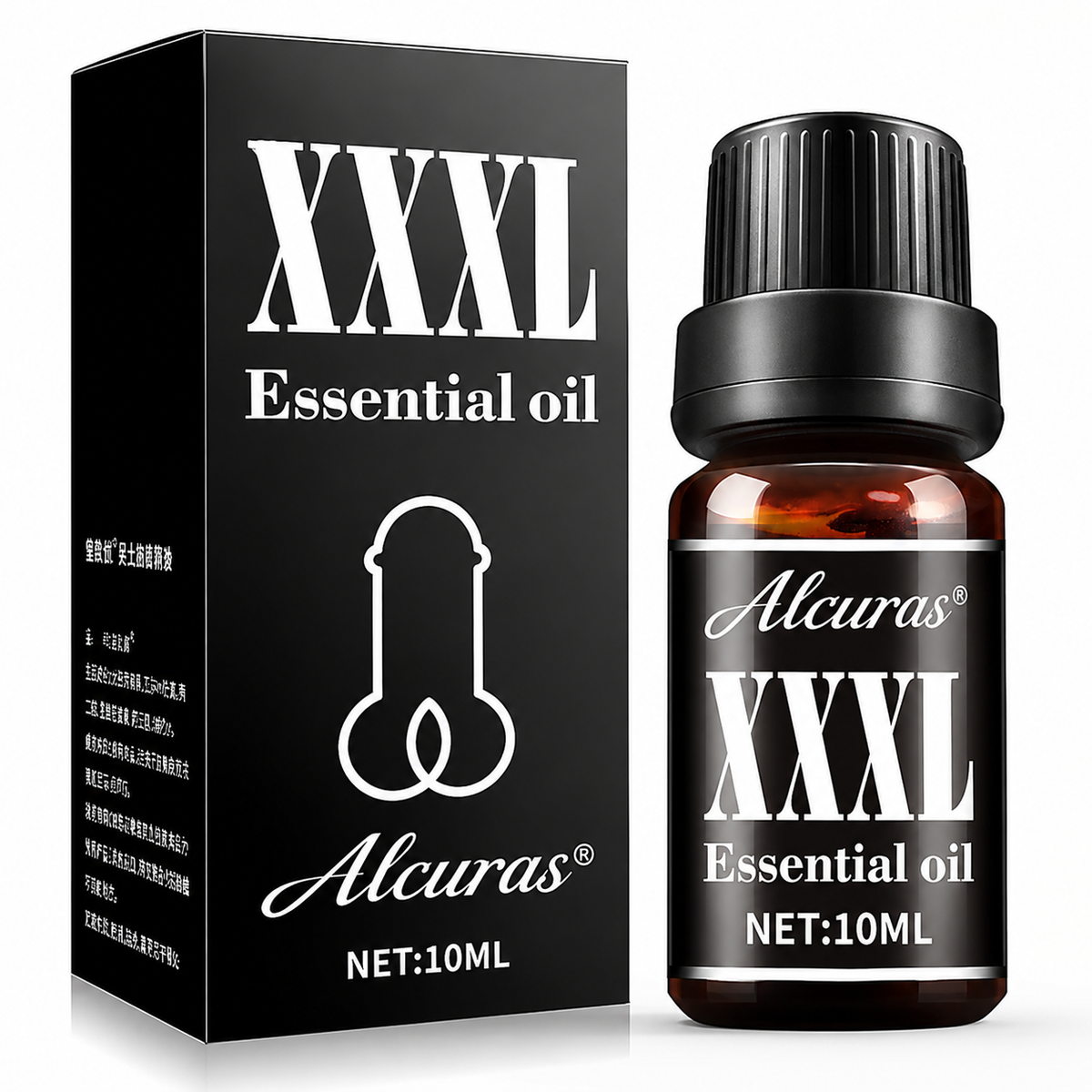 Alcuras® Massage Oil for Men (XXXL) 🔥 Extra Potent, Extra Long-Lasting
