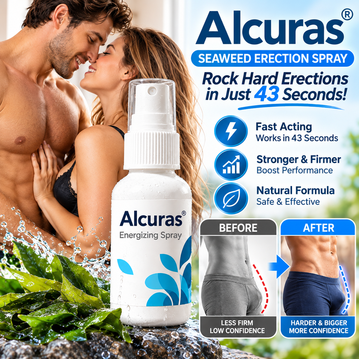 Alcuras® Seaweed Erection Spray | Rock-Hard Erections in Just 43 Seconds!