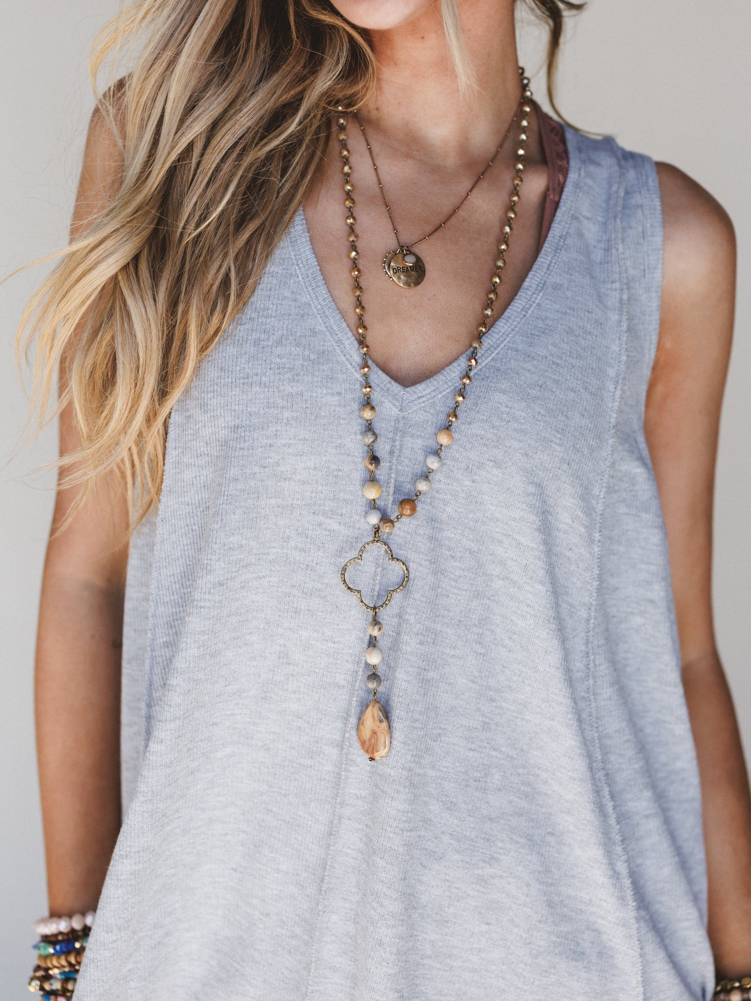 Alani Necklace - Taupe