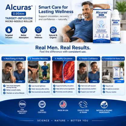 Alcuras™ 0.05mm Target-Infusion Micro-Needle Roller — Restores Tissue Health, Enhances Rigidity & Stamina, Relieves Muscle & Joint Discomfort