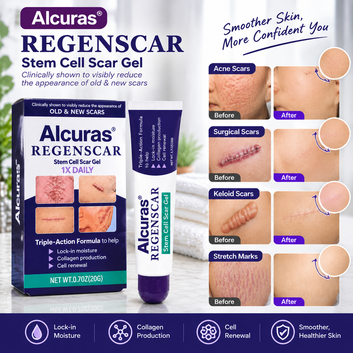 Alcuras® ReGenScar Stem Cell Scar Gel