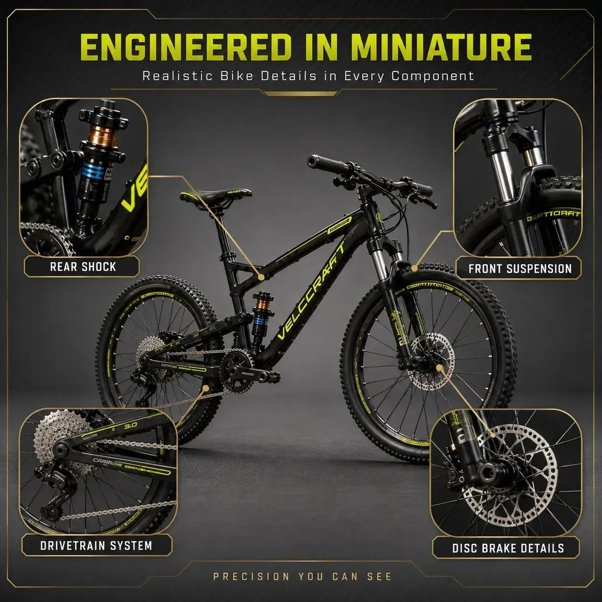 🎁🚲DIY Mountain Bike Model Kit- Build, Display & Collect