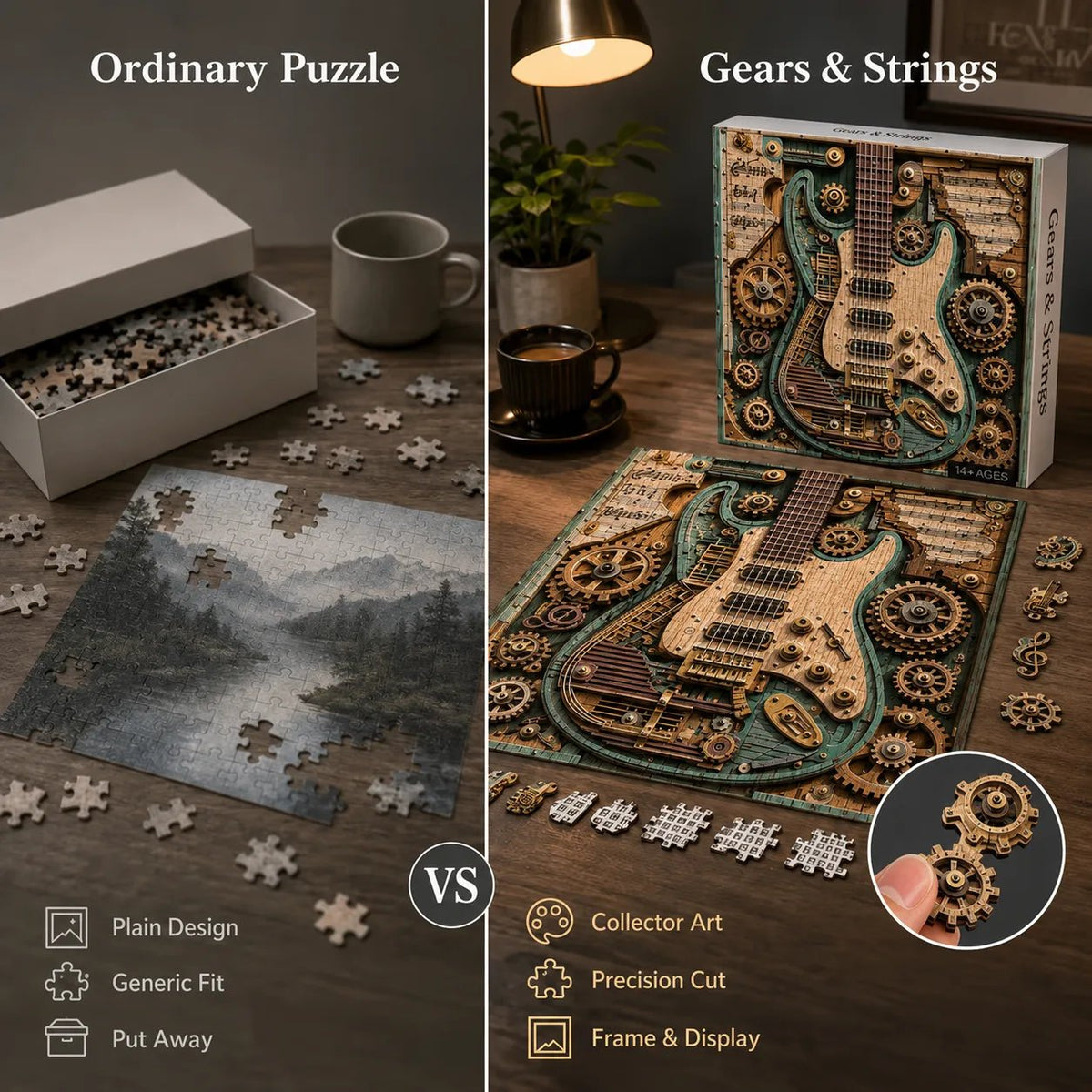 🔥Last Day 69% OFF-🧩Creative Steampunk Guitar 3D Puzzle