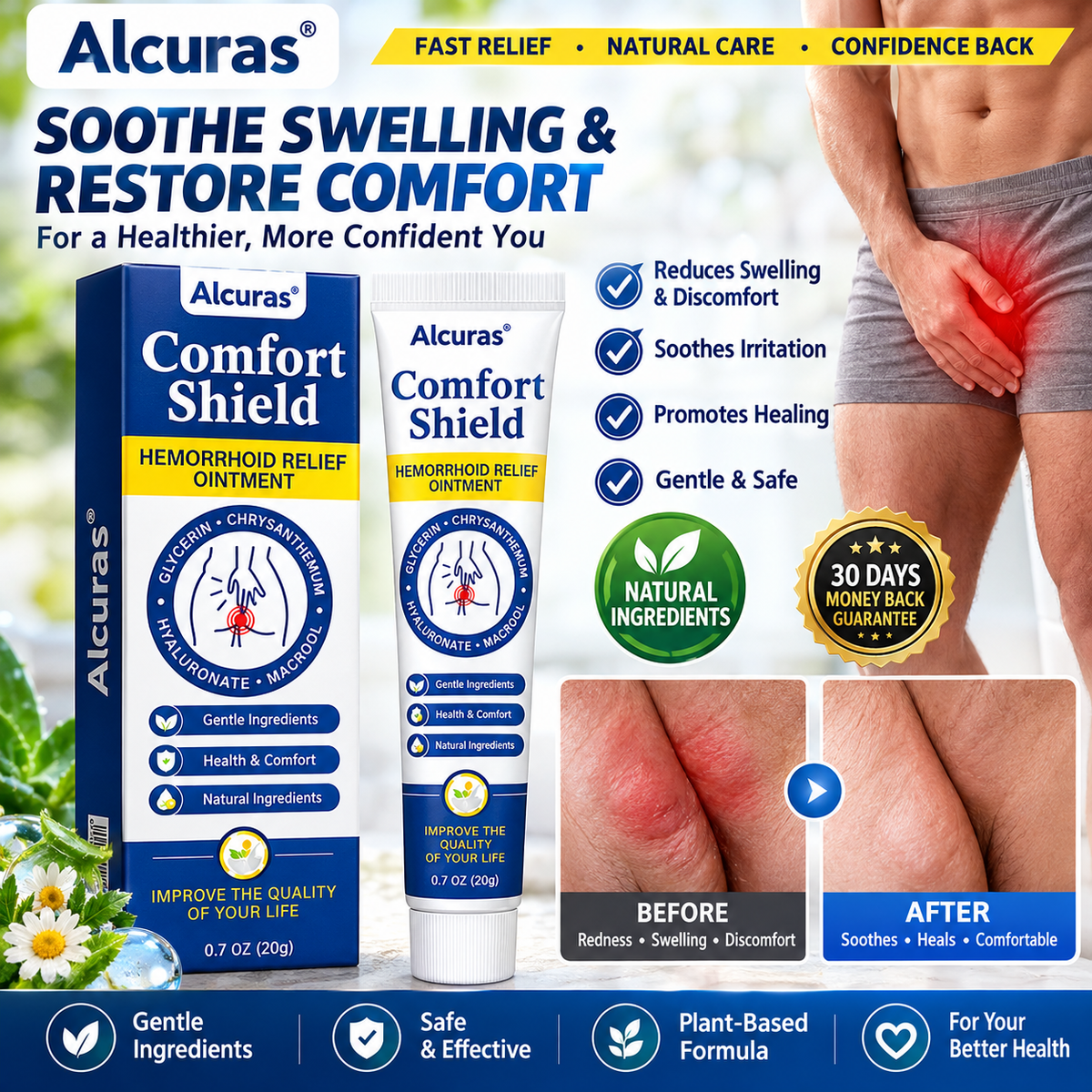Alcuras® ComfortShield Hemorrhoid Relief Ointment