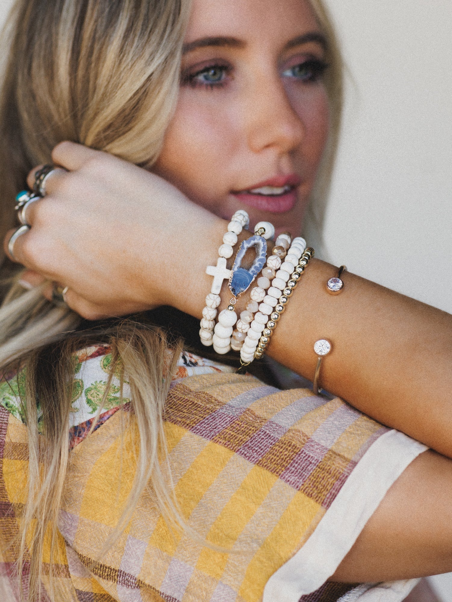 Aspen Bracelet Set - White