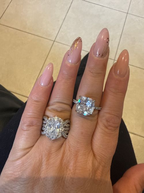 ✨ 2-in-1 Radiant Cut Stackable Ring Set – One Ring, Endless Elegance 💎