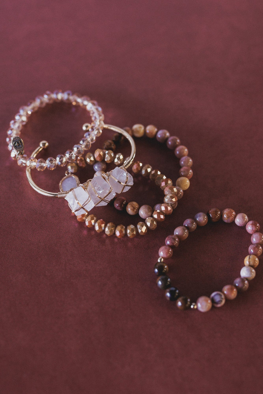 Peaches And Cream Bracelet Set - Orange Multi