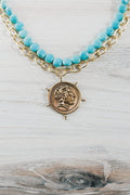 Seafarer Treasure Necklace - Blue Multi