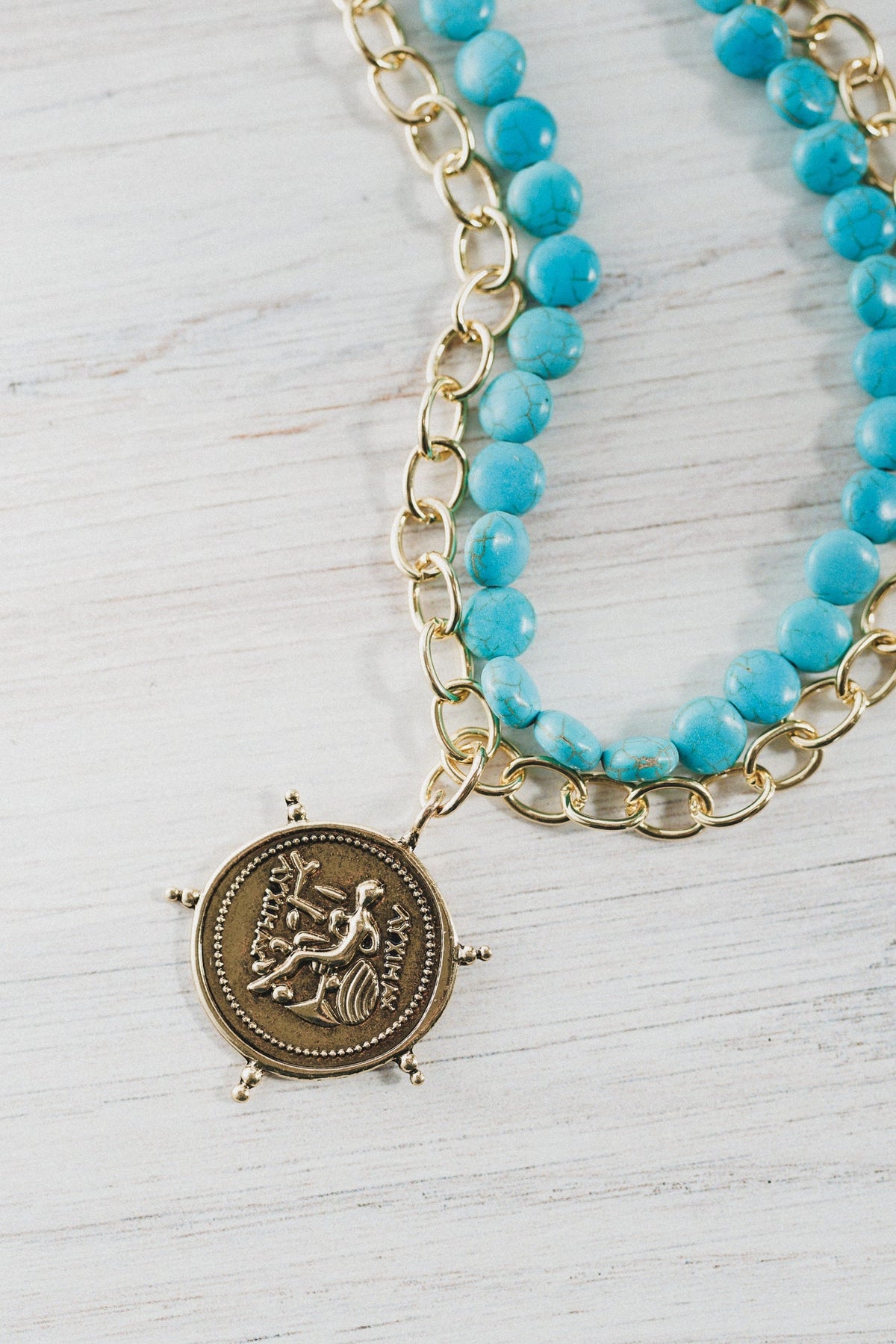 Seafarer Treasure Necklace - Blue Multi