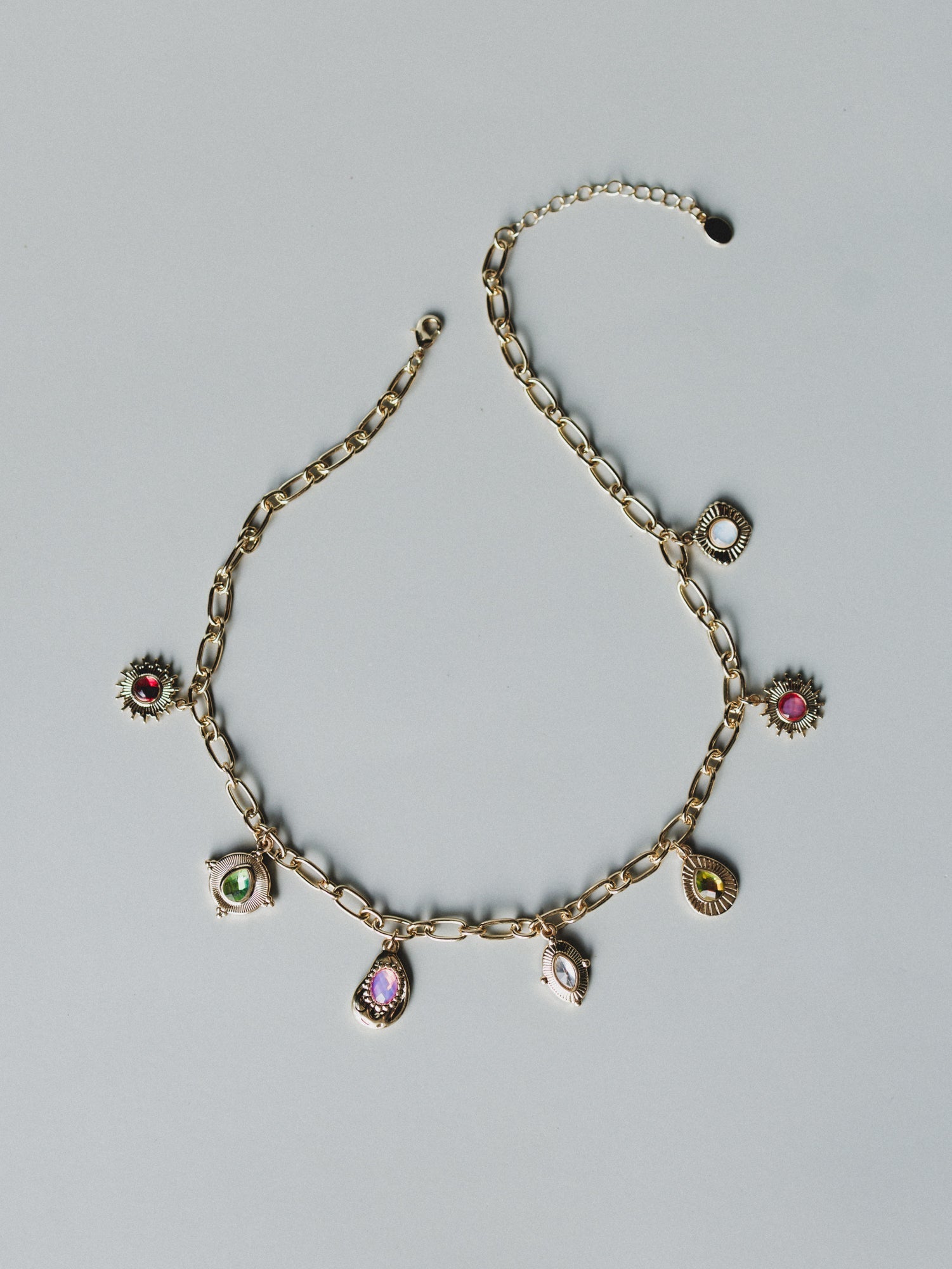 Jewel Charm Necklace - Multi