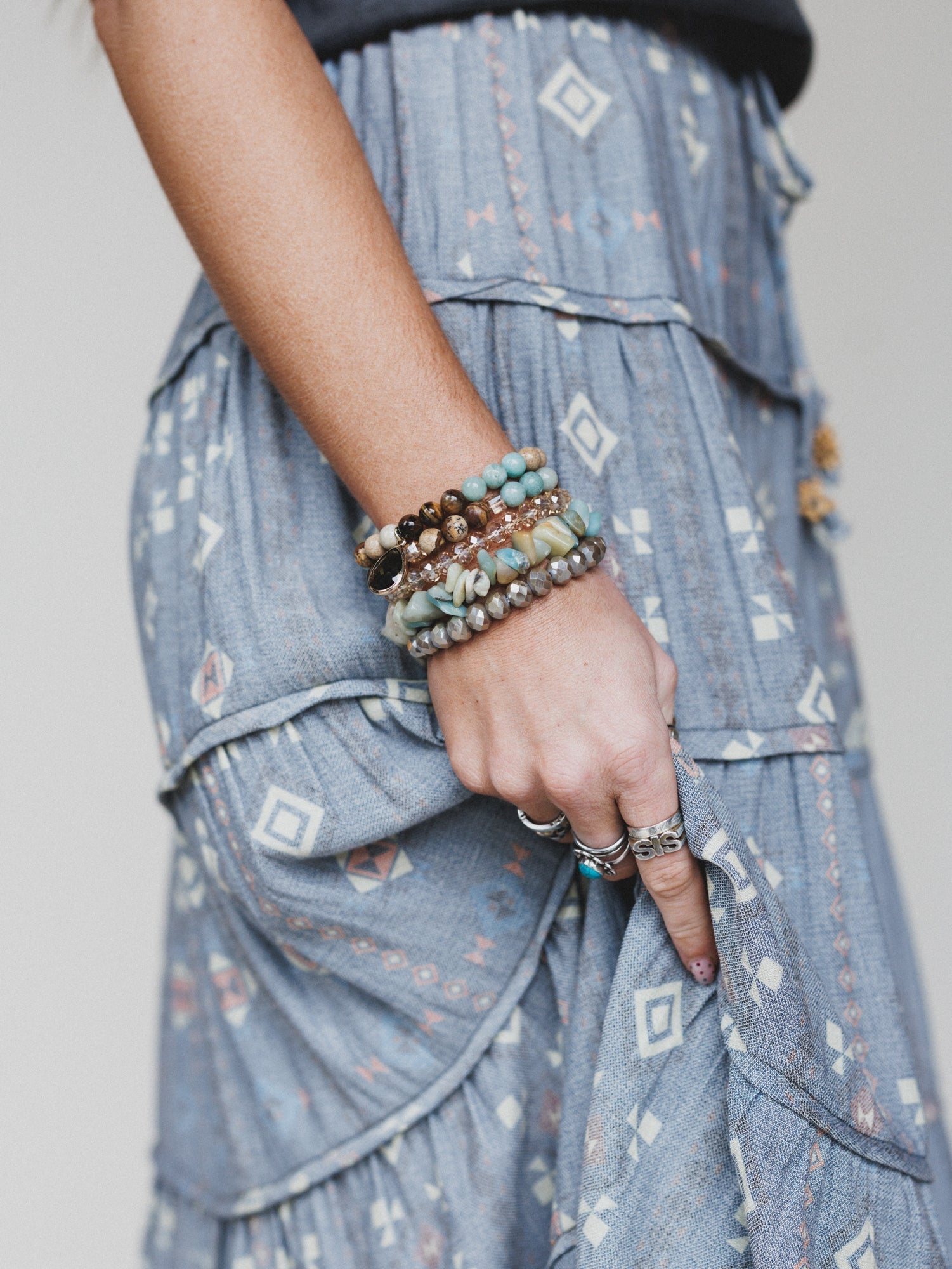 Arizona Wind Beaded Bracelets - Desert Sky