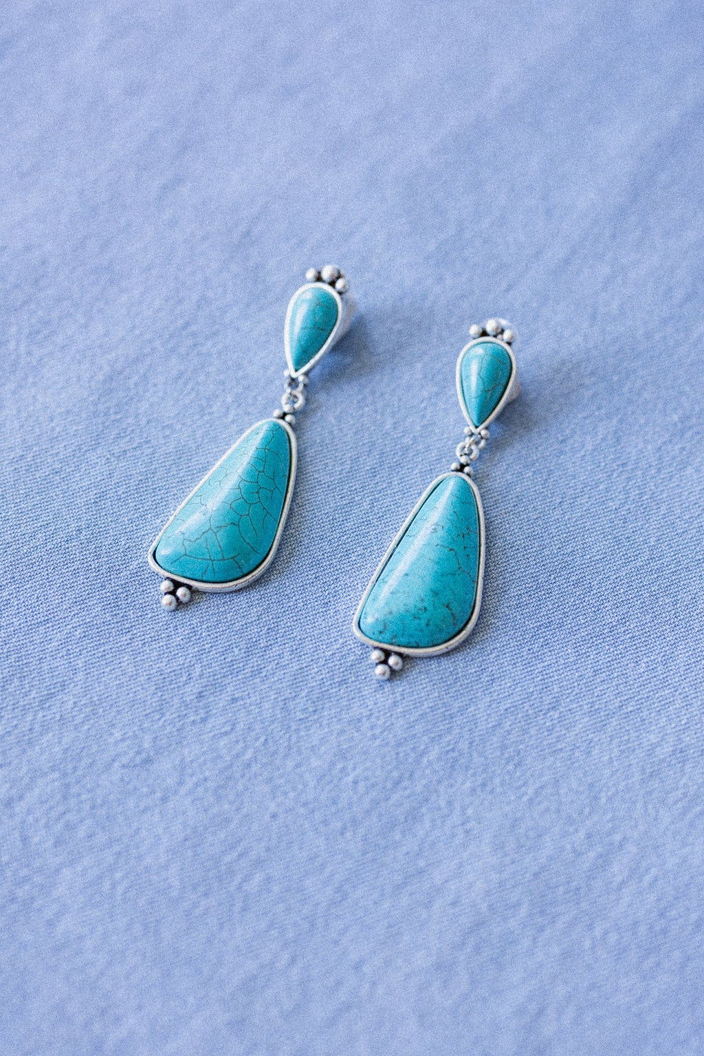 Silver Bayou Earrings - Turquoise