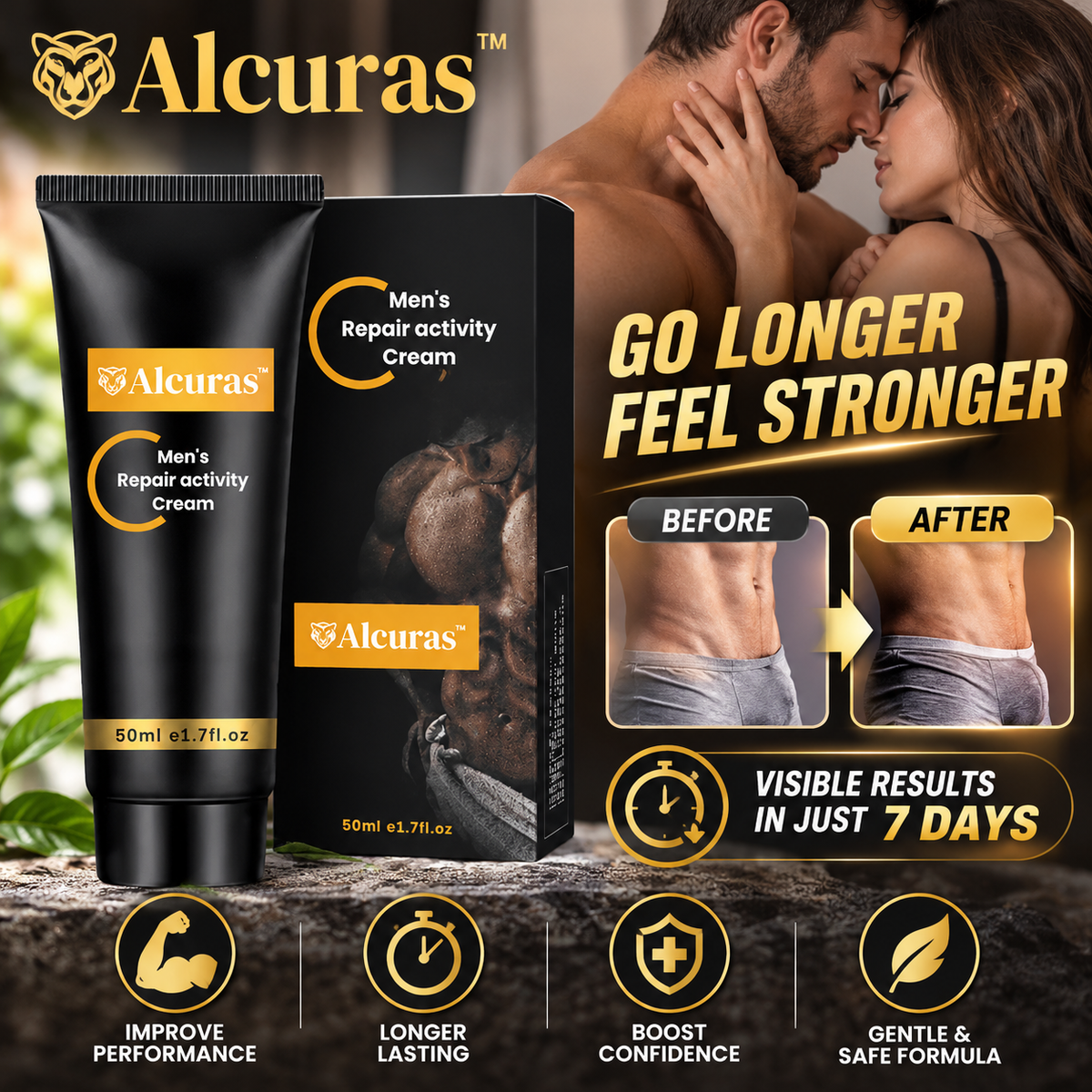 Alcuras™ Men’s Cream | Go Longer, Feel Stronger — Transform in just 7 Days!