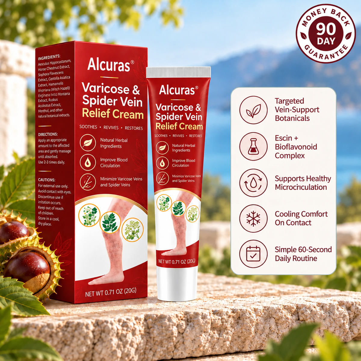 Alcuras® Varicose & Spider Vein Relief Cream
