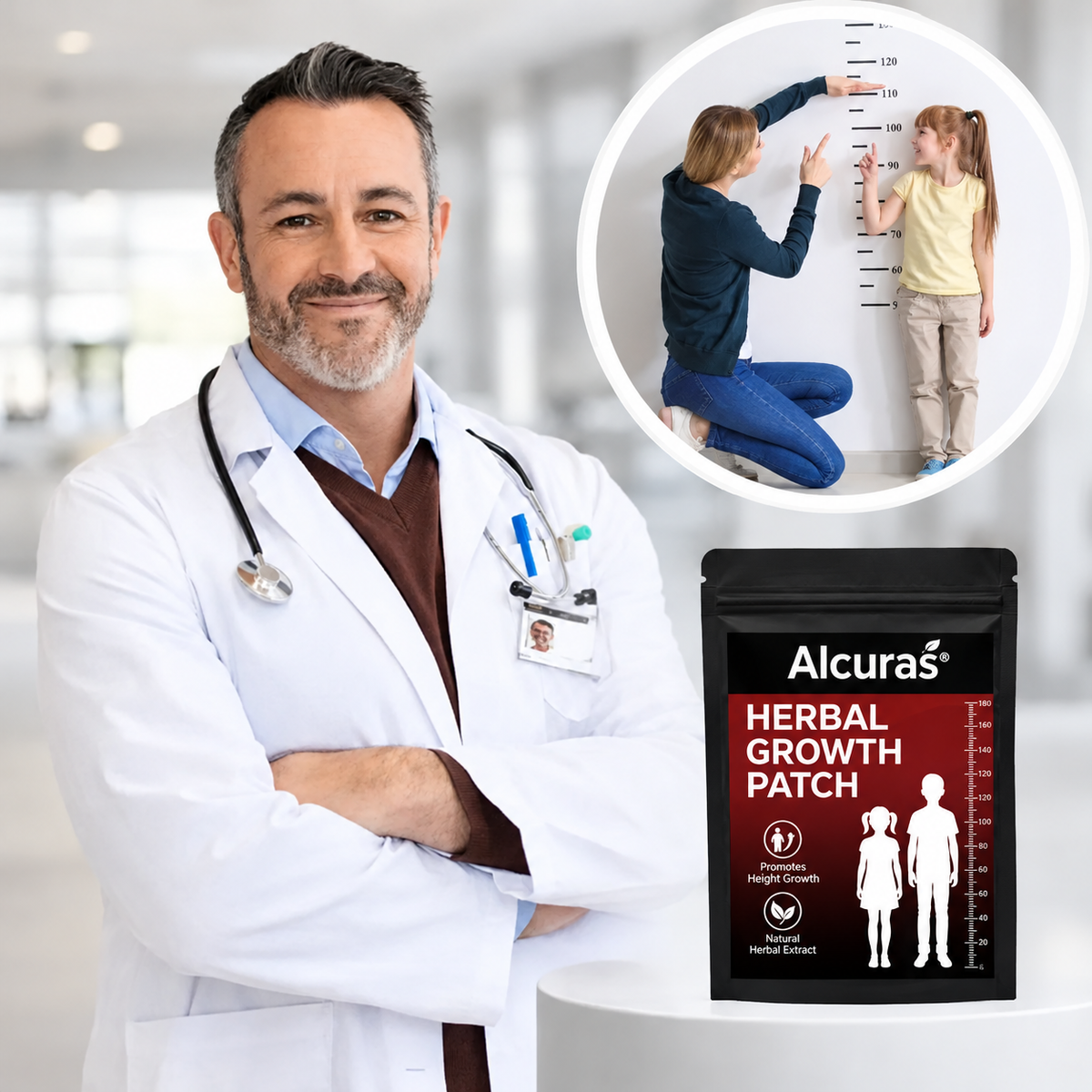 Alcuras® Herbal Growth Patch - Support Natural Height