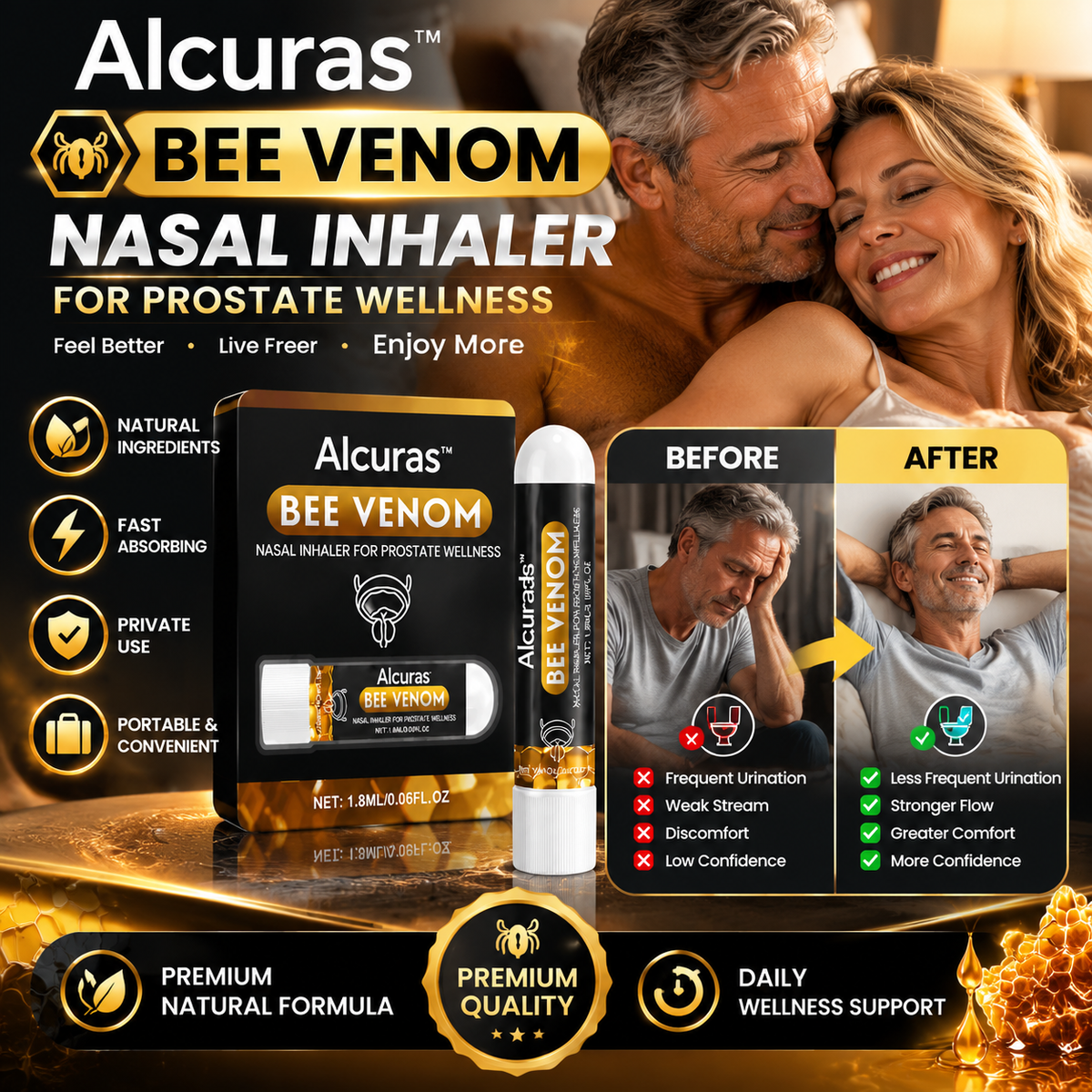 Alcuras™ Nasal Inhaler for Prostate Health-Regain Your Confidence✨