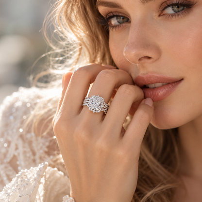 ✨ 2-in-1 Radiant Cut Stackable Ring Set – One Ring, Endless Elegance 💎