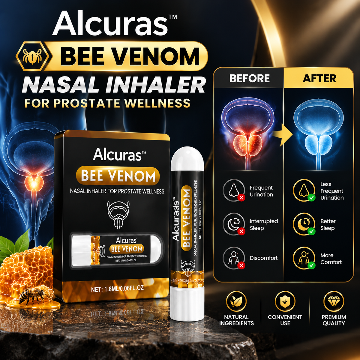 Alcuras™ Nasal Inhaler for Prostate Health-Regain Your Confidence✨