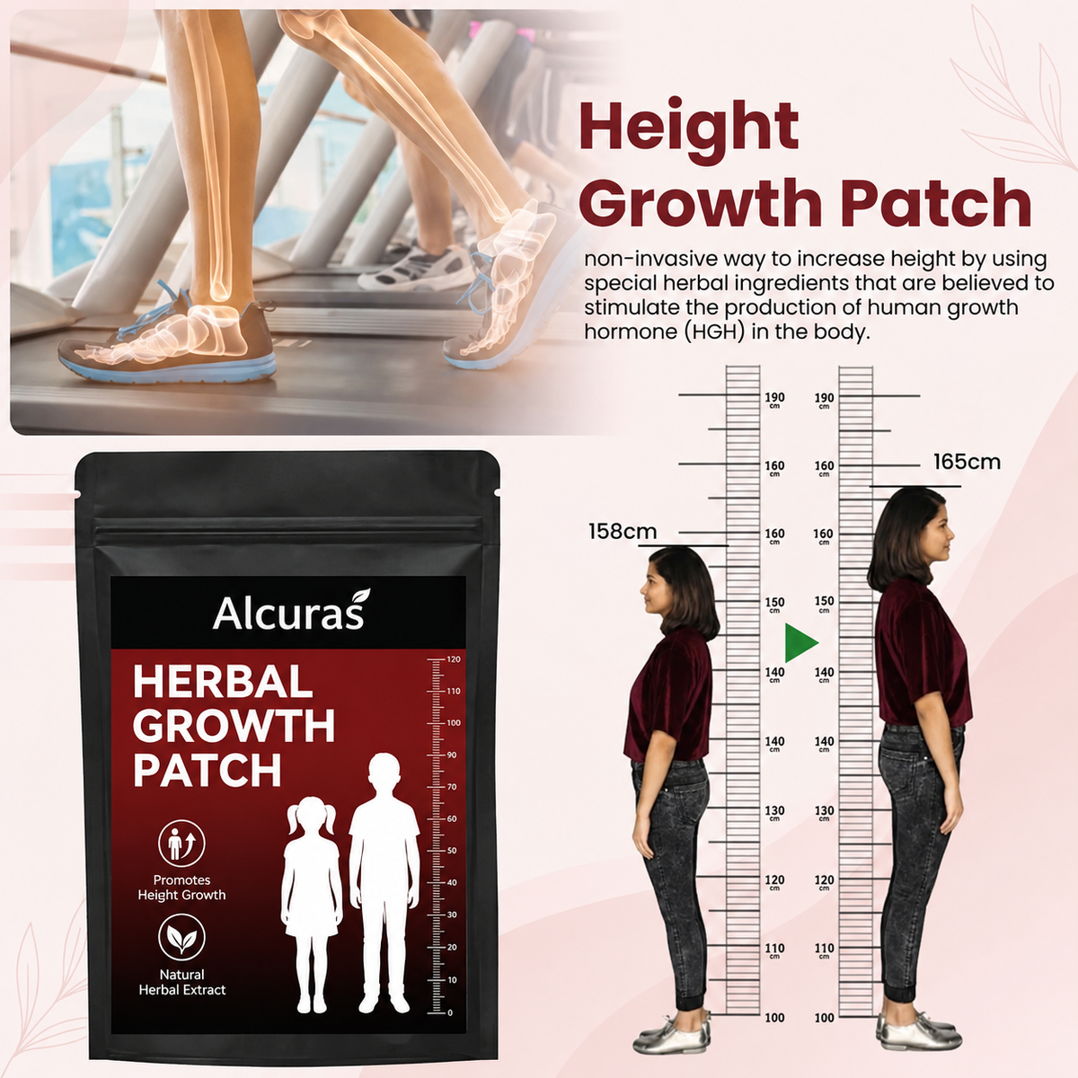 Alcuras® Herbal Growth Patch - Support Natural Height