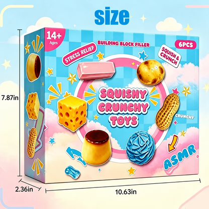 6-Piece Crunchy ASMR Squishies 📦 Free Shipping