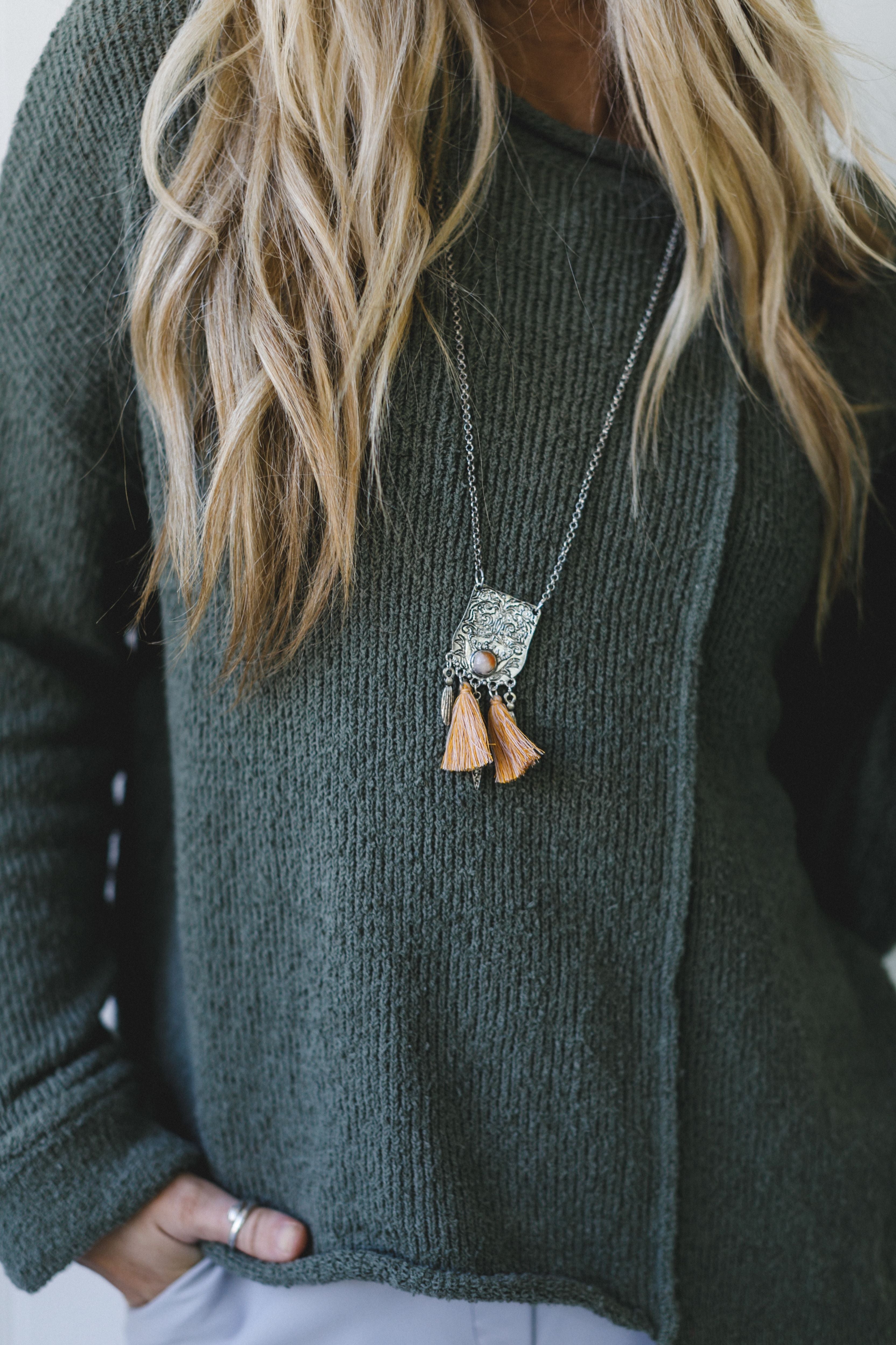 Western Plains Pendant Necklace - Silver