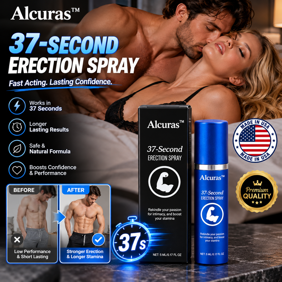 50% OFF - While Stock Lasts | Alcuras™ 37-Second Erection Spray