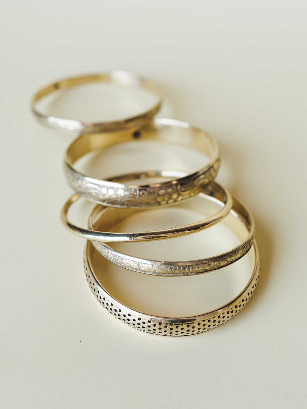 Flower Festival Bangle Set - Gold