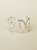 Ziggy Peace Sign Bracelet - Silver