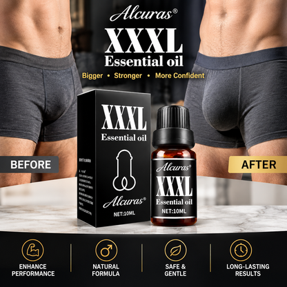 Alcuras® Massage Oil for Men (XXXL) 🔥 Extra Potent, Extra Long-Lasting
