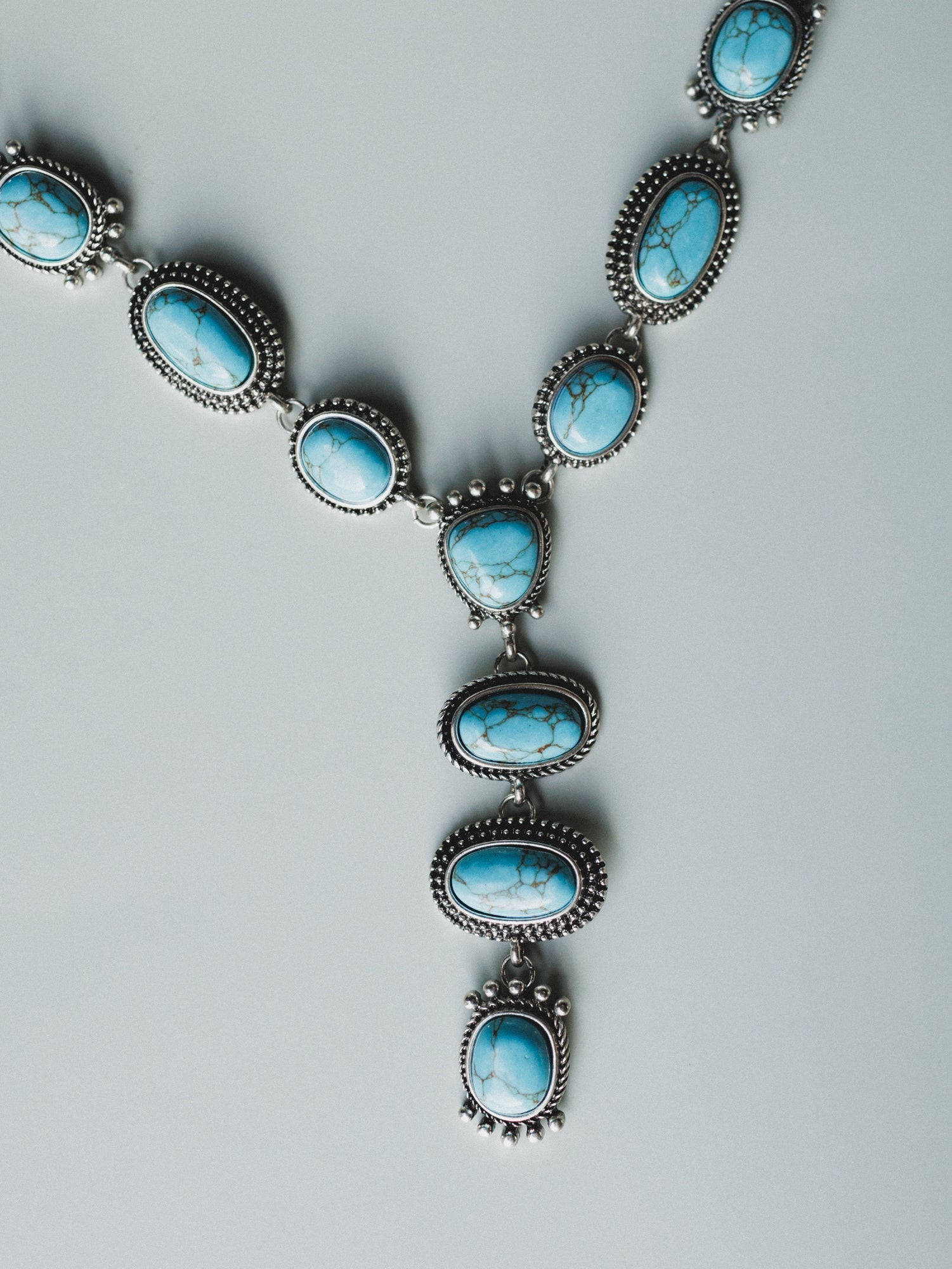 Turquoise Trails Necklace and Earring Set - Turquoise