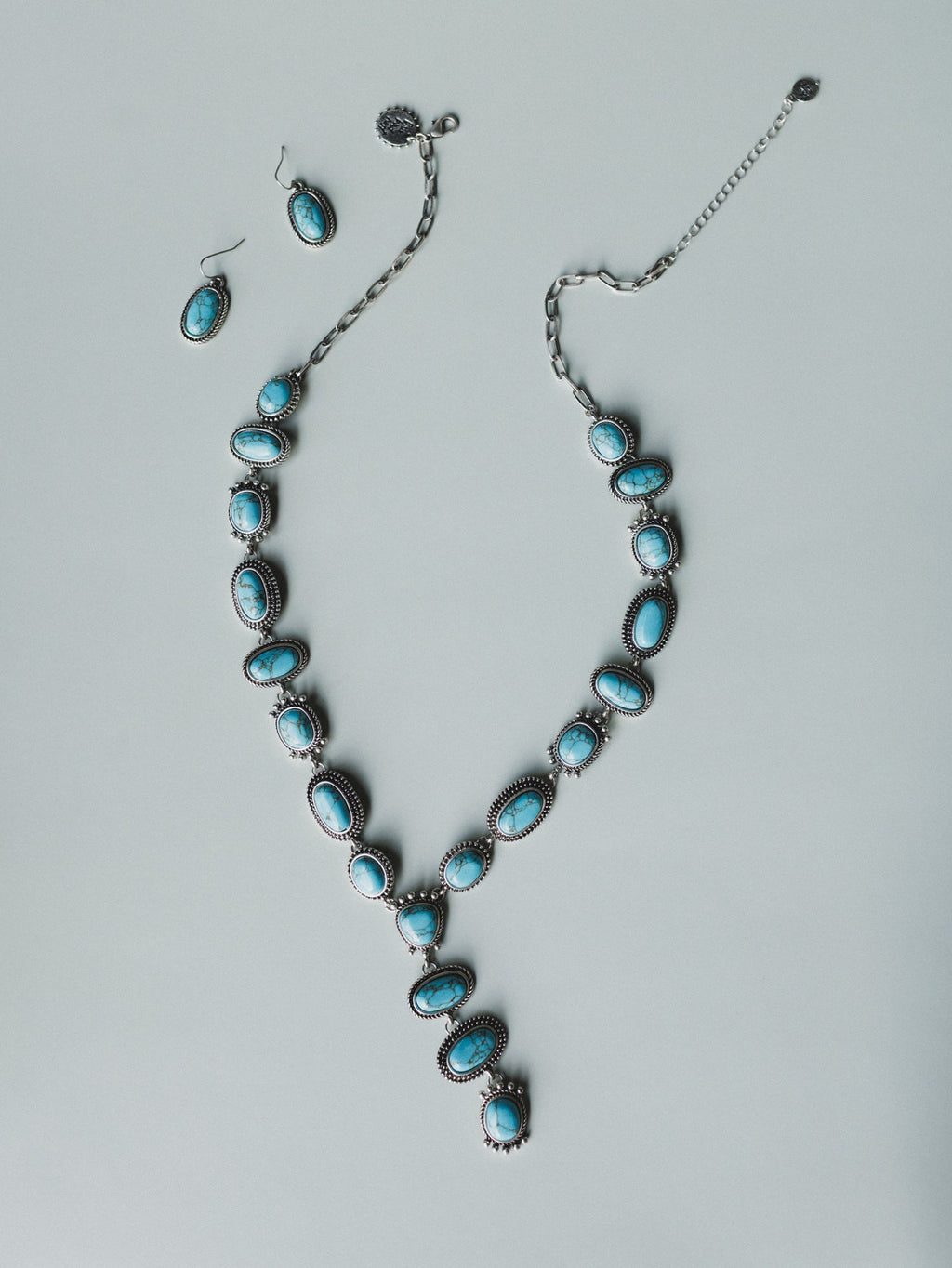 Turquoise Trails Necklace and Earring Set - Turquoise