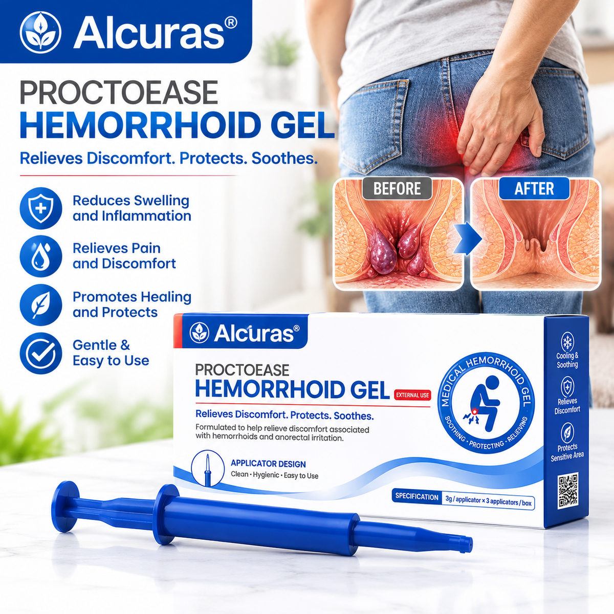 Alcuras® ProctoEase Hemorrhoid Gel