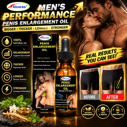 Alcuras® Ultimate Men's Vitality Oil – 48% OFF | Boost Size, Stamina & Confidence Naturally